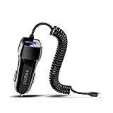 iPhone Car Charger - 3.6A/18W Lightning Fast Charging with Built-in Coil Cable for iPhone 13 Pro Max/Pro/Mini/12/11/X/8/7/ 6s/6 Plus/ 5s/5c, iPad Pro/Air/Mini and Universal USB Port for Android Phones