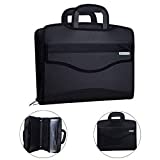 Business Document Bag Messenger Work Briefcase Waterproof Fabric Expanding File Folder Tote Travel Portfolio Document Holder Laptop Handbag Expanding Briefcase File Bag Case for Meeting Office & Home