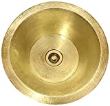 Hammered Brass Bar Sink (Matte) RBV14BRS+Drain