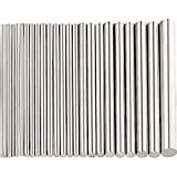 24 Pieces 304 Stainless Steel Round Rods Bar Assorted Diameter 1.5-8 mm for 100 mm Length -Free Stainless Steel Rod for Drift Punches Various Shaft DIY Craft Model Plane Model Ship Model Cars