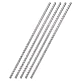 uxcell 4mm x 300mm 304 Stainless Steel Solid Round Rod for DIY Craft - 5pcs