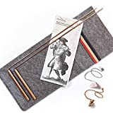 Dowsing Rods Copper - Made in USA - 99.9% Pure Copper - Water Divining, Energy Healing, Paranormal, Gold, Yes No Questions. Instructions and Bonus Pendulum - 5x13 Inch Non-Toxic