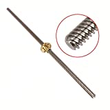 T8 Lead Screw Rod OD 8mm Pitch 2mm Lead 8mm Length 400mm with Brass Nut for Reprap 3D Printer Z Axis