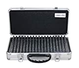 Accusize Industrial Tools Minus Class Zz Pin Gauge Set, 2 inch Overall Length, 0.061 to 0.250 inch, 190 pc, a Reliable Aluminum Case Included, M1(-) A