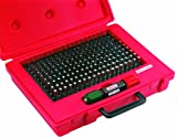 Starrett S4003-250 Pin Gage Minus Set, Sizes 0.061"-.250", With Gage Handle And Case