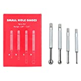 DGOL Full Ball Small Hole Gage Range 1/8 inch - 1/2 inch 4 pcs Telescoping Bore Gauge