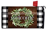 Briarwood Lane Farmhouse Wreath Spring Magnetic Mailbox Cover Floral Standard