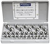 Fowler 52-438-766 Chrome Steel Inch Gauge Ball Set, 52 Piece