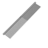 Pet steel comb, pet dog cat grooming comb,ROPO multi-color dog comb, stainless steel teeth, used to remove tangles and knots of long-haired and short-haired dogs 7.51.4in (silver)