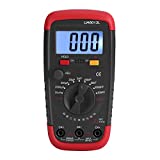 Digital Capacitance Meter Multimeter Professional Capacitor Tester 0.1pF - 20000uF with LCD Backlight and Safety Jacket Max 1999 Display