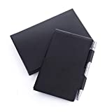 Metal Pocket Notebook-Convenient Aluminum Note Case with Mini Pen and 60-Page Notepad -AMASSAN