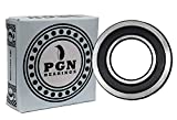 (2 Pack) PGN - R16-2RS Sealed Ball Bearing - C3-1"x2"x1/2" - Lubricated - Chrome Steel