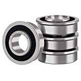 XiKe 4 Pack Flanged Ball Bearings 5/8" x 1-3/8" x 1/2". Be Applicable Lawn Mower, Wheelbarrows, Carts & Hand Trucks Wheel Hub. Replacement for JD AM118315, AM35443, Stens 215-038, 215-061 Etc.