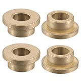 uxcell Flange Sleeve Bearings 10mm Bore 16mm OD 10mm Length 22mm Flange Dia 3mm Flange Thickness Sintered Bronze Self-Lubricating Bushing 4pcs
