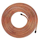 25 ft 3/16 RV Camper Brake Line Tubing - MuHize Flexible 25 Ft. of 3/16 Car Copper Tube Roll for Hydraulic Braking Systems, Fuel Systems, And Transmission System