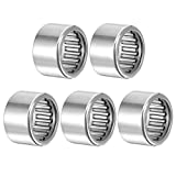 uxcell SCE108 Needle Roller Bearings, Drawn Cup Open End, 5/8-inch Bore 13/16-inch OD 1/2-inch Width 12000N Static Load 8100N Dynamic Load 5pcs