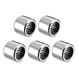 uxcell HK0810 Drawn Cup Needle Roller Bearings, Open End, 8mm Bore Dia, 12mm OD, 10mm Width (Pack of 5)