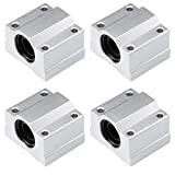 uxcell SCS12UU Linear Ball Bearing Slide Block Units, 12mm Bore Dia (Pack of 4)