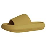 EQUICK Slippers for Women and Men Shower Quick Drying Bathroom Sandals Open Toe Soft Cushioned Extra Thick Non-Slip Massage Pool Gym House Slipper for Indoor & OutdoorU220SYSTX-New.Olive green-40-41