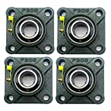 4PSC of UCF205-16 Cast Iron Pillow Block Mounted Bearings-1" Inch Inside Diameter w/Set Screw Loc