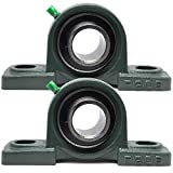 PGN - UCP206-20 Pillow Block Mounted Ball Bearing - 1-1/4" Bore - Solid Cast Iron Base - Self Aligning (2 PCS)