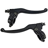 CNCMOTOK Left Right 7/8" 22mm Clutch Brake Handle Levers Perch Compatible with Honda XR80 XR100 CRF70 CRF80 CRF100 Pit Dirt Motor Bike Motocross