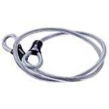 Bicycle Lock,Bicycle Cable Lock,Stainless Steel Safety Cable,Double Loop Braided Steel Cable Flexible Lock Cable Lock 3/8 inch U-Lock,Padlock,Transparent Wire Rope with Ring, Bicycle,Glass Door Lock,