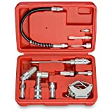 TOOLUXE 61077L Grease Gun and Lubrication Accessory Kit | Zerk Fittings | Multi-Function