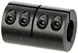 Climax Part ISCC-075-075 Mild Steel, Black Oxide Plating Clamping Coupling, 3/4 inch X 3/4 inch bore, 1 1/2 inch OD, 2 1/4 inch Length, 1/4-28 x 5/8 Clamp Screw