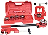 Clamps & Vises Pipe Threader Ratchet Type with 5 dies + Pipe Cutter # 2 + Clamp on Pipe Vise #1