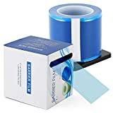 Annhua Dental Barrier Film Tattoo Plastic Wrap Blue with Dispenser Box, 4" x 6" Perforted Sheets Barrier Adhesive Tape Disposable - 1200 Sheets|1 Roll