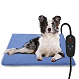 petnf Upgraded Pet Heating Pad for Dogs Cats with Timer,Safety Cat Dog Heating Pad,Waterproof Heated Cat Dog Bed Mat