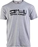 Never Forget | Funny Nerd Humor Nostalgia Old 1990s 90s 1980s 80s Joke Fun T-Shirt-(Adult,L) Retro Grey