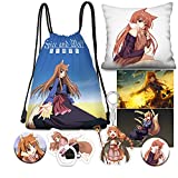 Spice and Wolf Merch, Backpack Pillowcase, Phone Holder,Buttons Pins, Keychain, Card Stickers (Spice and Wolf)