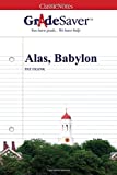 GradeSaver (TM) ClassicNotes: Alas, Babylon