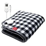 Mini Car Electric Blanket, 20 x 24inch Comfytemp 12V Electric Travel Throw with 4 Heat Levels, 5 Auto-Off & Stay on, Memory Function for Cars, Trucks and RV, Winter Travel - Machine Washable