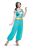 Disguise Women's Jasmine Deluxe Adult Sized Costume, Turquoise, XL 18-20 US