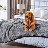 Fomoom Waterproof Dog Blanket, Cozy Soft Pee Urine Proof Blanket for Dog and Cat, Reversible 50x60 Inches Warm Pet Bed Cover, Washable Pet Blanket Furniture Protector for Bed Couch Sofa