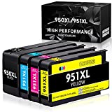 Compatible Ink Cartridge Replacement for HP 950XL 951XL 950 951 Ink Cartridge Works with HP OfficeJet Pro 8600 8610 8620 8100 8630 8660 8640 8615 8625 276DW 251DW 271DW