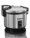 Hamilton Beach Proctor Silex Commercial 37560R Rice Cooker/Warmer, 60 Cups Cooked Rice, Non-Stick Pot, Hinged Lid, Stainless Steel Housing, 1 Year Warranty