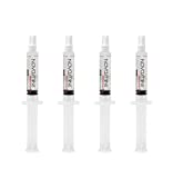 Novashine Teeth Whitening Gel Syringe Refill Pack (4) 5ml Syringes, Half Year Supply, No Sensitivity, Use with Novashine LED Light