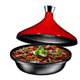 Bruntmor Cruset Tangine All Clad Tagin For Tajine Dish All Clad 4-Quart Cooking Pot. Small Moroccan Tagine Le Creuset. Tagines Pots With Red Diffuser