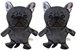 French Bulldog Paper Crinkle Squeaker Toy 2 Pack - Light Weight - Easy to Flip & Shake - Pet Toys - Handmade