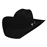 Bullhide Montecarlo Men's Kingman 4X Wool Westen Hat, Black, 7 1/8