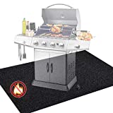 MOdeush Under The Grill Mat Protective,36" x 50" Fire Pit Mat, BBQ Washable Floor Mats | Outdoor Barbecue Grill Pads for Deck | Retardant Mat Protect Deck and Patio Grilling Mats