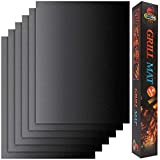 LOOCH Grill Mat Set of 6-100% Non-Stick BBQ Grill & Baking Mats - PFOA Free, Reusable and Easy to Clean - Works on Gas, Charcoal, Electric Grill and More - 15.75 x 13 Inch