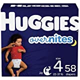 Nighttime Baby Diapers Size 4, 58 Ct, Huggies Overnites