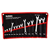 Sunex 9715A Metric Raised Panel Combination Wrench Set, 14 Piece