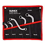 Sunex 9940M Metric S-Style Wrench Set, Fully Polished, 10 x 11mm - 18 X 19mm, 5-Piece