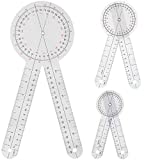 Goniometer Set 3 Pieces of 6/8/12 Inch Occupational Physical Therapy Protractor Tool Measurement Angle Ruler Kit Plastic 360 Degree Universal